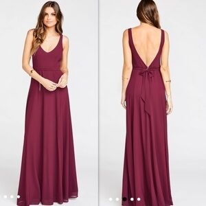 Show Me your Mumu Merlot Jenn Maxi bridesmaid Dress M